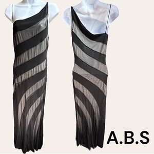 New Without Tags: Black ABS Evening Gown Prom Holiday Dress, Size L Mermaid Sexy
